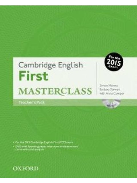 CAMBRIDGE ENGLISH FIRST MASTERCLASS TCHR'S (+ DVD) N/E