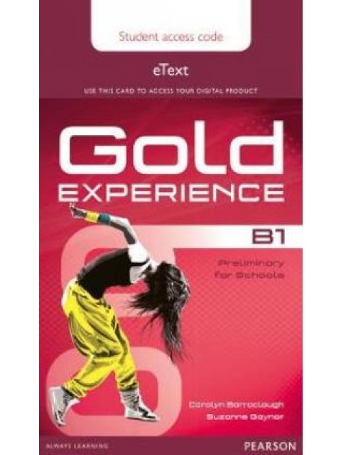 GOLD EXPERIENCE E-TEXT STUDENT'S ACCESS CARD B1
