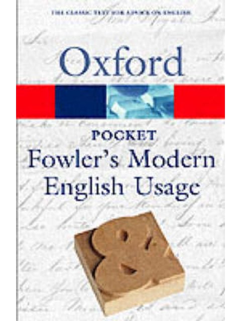 OXFORD POCKET FOWLER'S MODERN ENGLISH USAGE @ PB