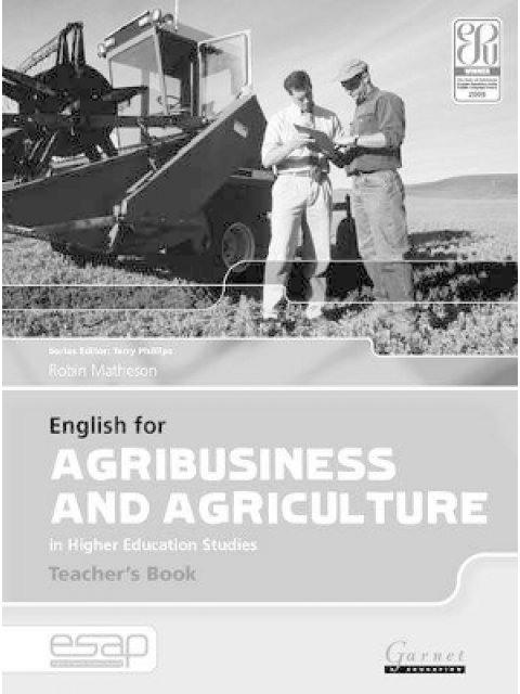 ENGLISH FOR AGRIBUSINESS AND AGRICULTURE IN HIGHER EDUCATION STUDIES TCHR'S PB
