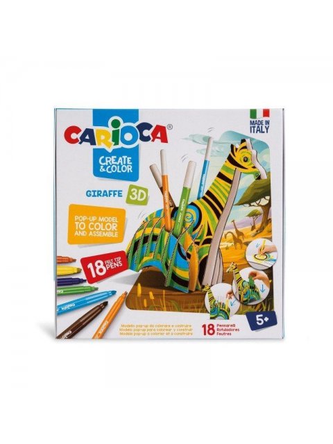 CARIOCA CREATE & COLOR GIRAFFE 3D ΠΑΖΛ -ΣΕΤ ΖΩΓΡΑΦΙΚΗΣ