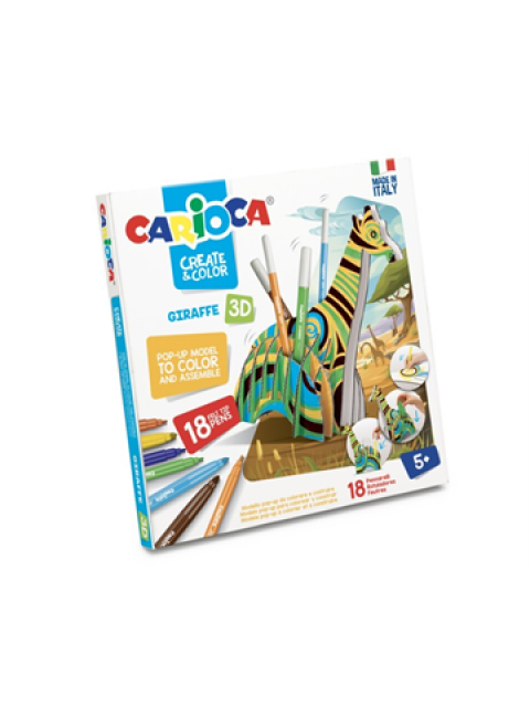 CARIOCA CREATE & COLOR ELEPHANT 3D ΠΑΖΛ -ΣΕΤ ΖΩΓΡΑΦΙΚΗΣ
