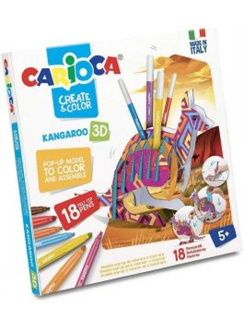 CARIOCA CREATE & COLOR KANGAROO 3D ΠΑΖΛ- ΣΕΤ ΖΩΓΡΑΦΙΚΗΣ