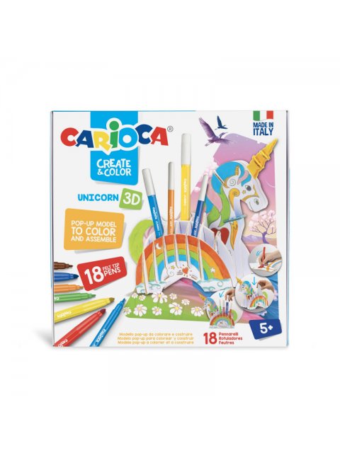 CARIOCA CREATE & COLOR UNICORN 3D ΠΑΖΛ - ΣΕΤ ΖΩΓΡΑΦΙΚΗΣ