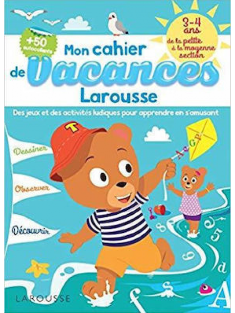 CAHIER DE JEUX DE VACANCES LAROUSSE 2-3 ANS