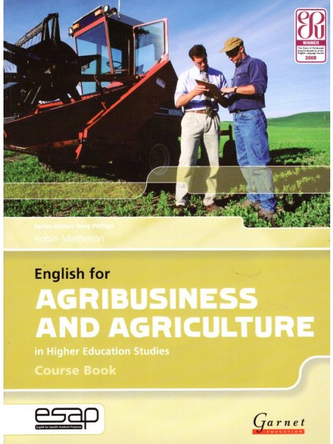 ENGLISH FOR AGRIBUSINESS AND AGRICULTURE IN HIGHER EDUCATION STUDIES SB PB
