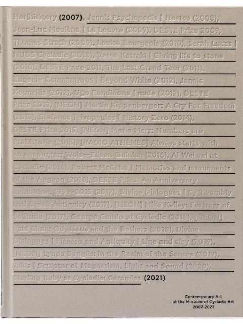 ΣΥΓΧΡΟΝΗ ΤΕΧΝΗ ΣΤΟ ΜΟΥΣΕΙΟ ΚΥΚΛΑΔΙΚΗΣ ΤΕΧΝΗΣ, 2007-2021