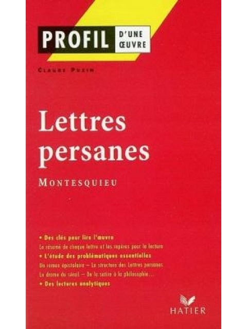 PROFIL D'UNE OEUVRE LETTRES PERSANES PB