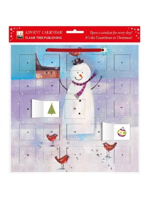 SNOWMAN AND ROBIN ADVENT CALENDAR (WITH STICKERS)  HC