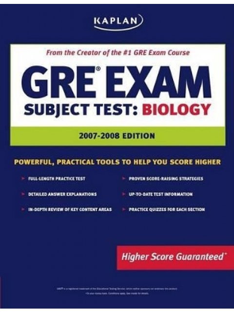GRE EXAM SUBJECT TEST BIOLOGY 2008