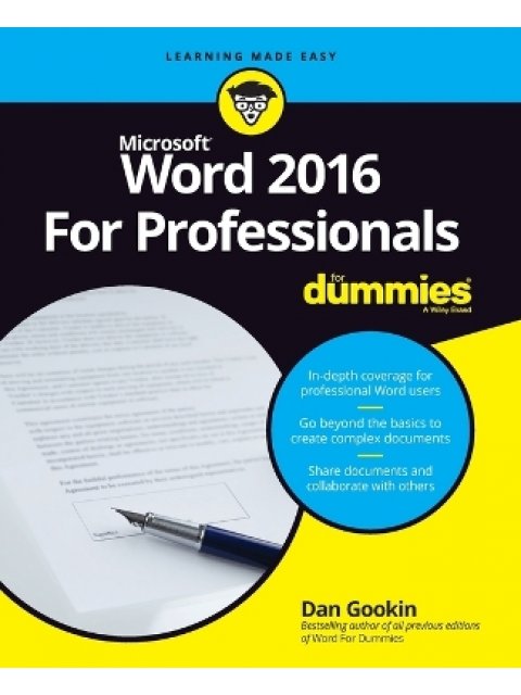 WORD 2016 FOR PROFESSIONALS FOR DUMMIES PB