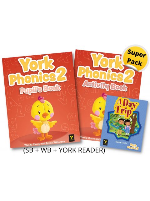 YORK PHONICS LEVEL 2 SUPER PACK (SB + WB + YORK READER)