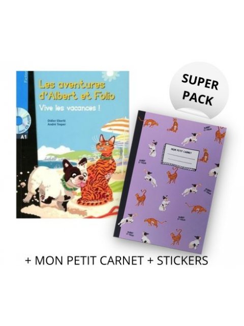 SUPER PACK ALBERT ET FOLIO VIVE LES VACANCES! (+ MON PETIT CARNET + STICKERS)