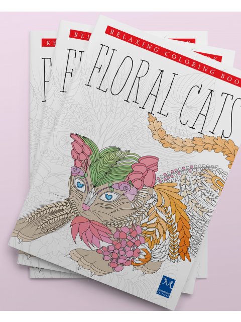 FLORAL CATS COLORING BOOK PB
