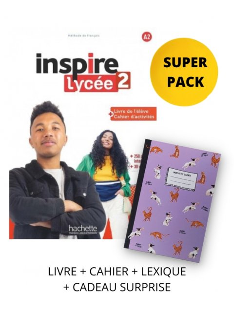 INSPIRE LYCÉE 2 SUPER PACK (LIVRE + CAHIER + LEXIQUE + CADEAU SURPRISE)