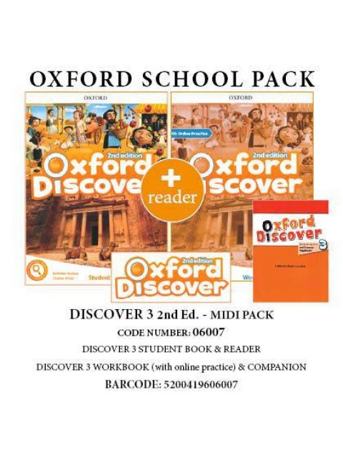 OXFORD DISCOVER 3 PACK MIDI ONLINE(SB+ WB(+ONLINE PRACTICE)+ COMPANION+ READER) - 06007 2ND ED