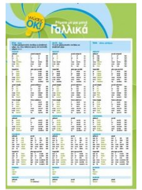 ΓΝΩΣΕΙΣ ΟΚ! ΡΗΜΑΤΑ ΜΕ ΜΙΑ ΜΑΤΙΑ ΓΑΛΛΙΚΑ (ΠΛ. ΦYΛΛAΔIO)