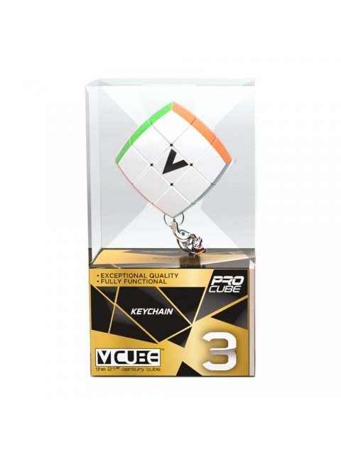 V-CUBE / KEYCHAIN 3x3 MΠΡΕΛΟΚ ΣΤΡΟΓΓΥΛΟ