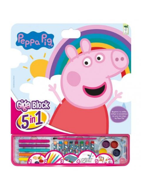 ΣΕΤ ΖΩΓΡΑΦΙΚΗΣ GIGA BLOCK 5 IN 1 PEPPA