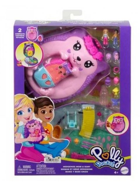 POLLY POCKET MINI - ΤΡΕΝΤΙ ΤΣΑΝΤΑΚΙ - Hedgehog Mom & Baby - JBJ91