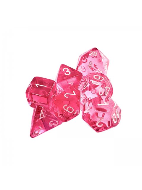 ΣΕΤ 7 ΠΟΛΥΕΔΡΑ ΔΙΑΦΑΝΑ ΖΑΡΙΑ - PINK/WHITE - CSX23084