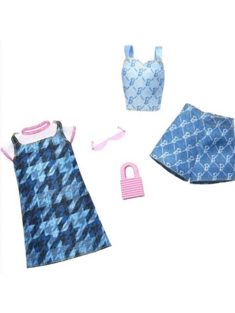BARBIE ΜΟΔΕΣ - ΣΕΤ ΤΩΝ 2 ΡΟΥΧΩΝ - Denim Outfits- HRH45