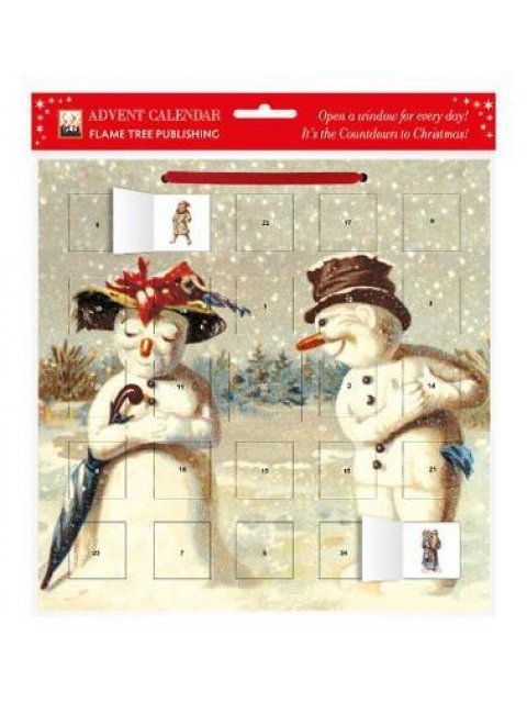 MR & MRS SNOWMAN ADVENT CALENDAR (WITH STICKERS)  HC