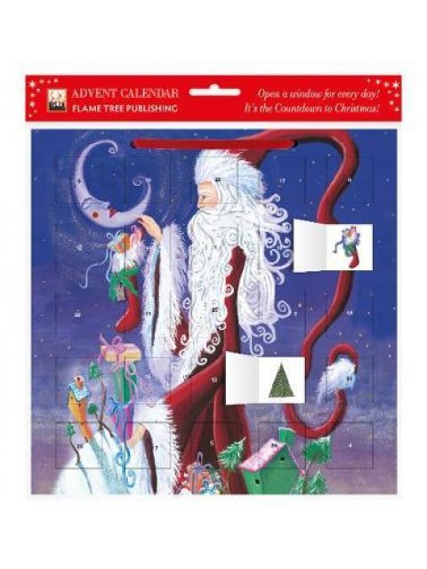 SANTA NAD THE MOON ADVENT CALENDAR ( WITH STICKERS)  HC