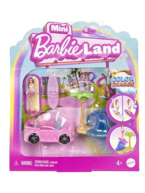 BARBIE MINI LAND - BARBIE BARBIELAND ΚΟΥΚΛΑ ΚΑΙ ΌΧΗΜΑ- MINI LAND BEACH VEH - JCR35