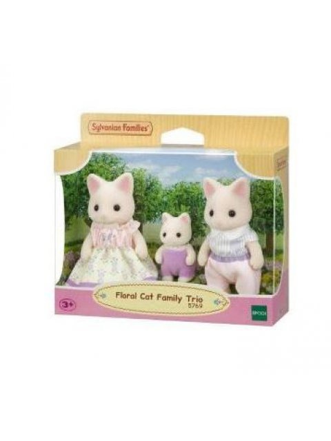 Sylvanian Families Floral Cat Family Trio