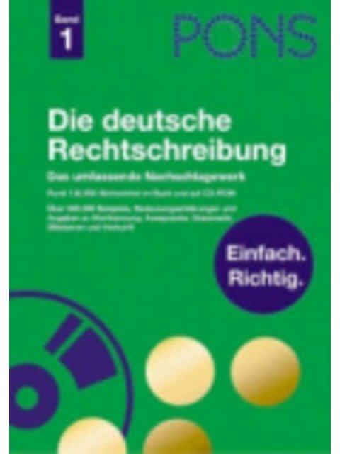 PONS DIE DEUTSCHE RECHTSCHREIBUNG BAND 1 HC