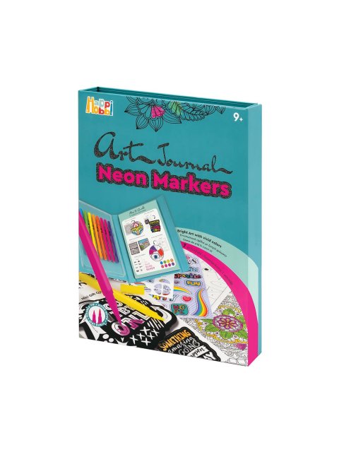 HAPPIHOBBI ART JOURNAL ΗΜΕΡΟΛΟΓΙΟ ΜΕ NEON ΜΑΡΚΑΔΟΡΟΥΣ