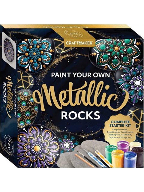 ROCK PAINTING 5 CRAFTMAKER METALLIC ROCK PAINTING