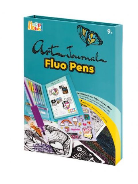 HAPPIHOBBI ART JOURNAL ΗΜΕΡΟΛΟΓΙΟ ΜΕ FLUO ΣΤΥΛΟ