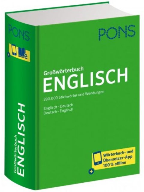 PONS GROSSWORTERBUCH ENGLISCH-DEUTSCH / DEUTSCH-ENGLISCH - MIT WORTERBUCH-APP HC