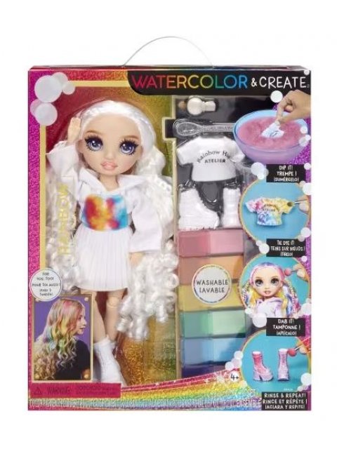 RAINBOW HIGH ΚΟΥΚΛΑ SET ΖΩΓΡΑΦΙΖΩ TIE DYE (ΜΩΒ ΜΑΤΙΑ)