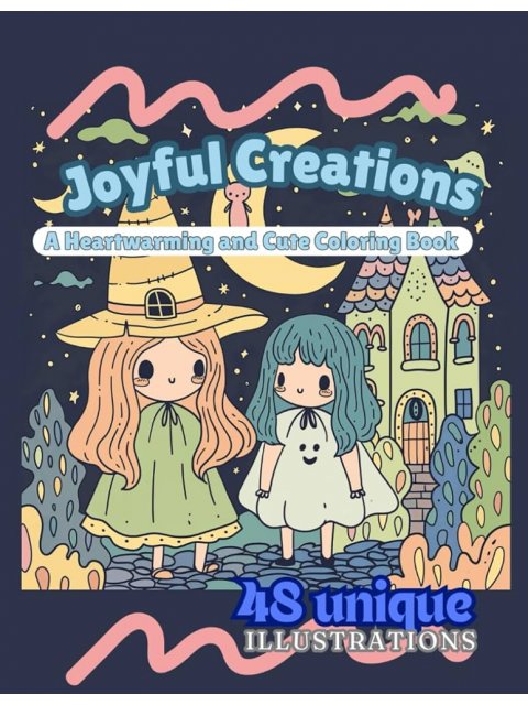 Joyful Creations : A Heartwarming and Cute Coloring Book With Cozy Illustrations: Stress relief desi