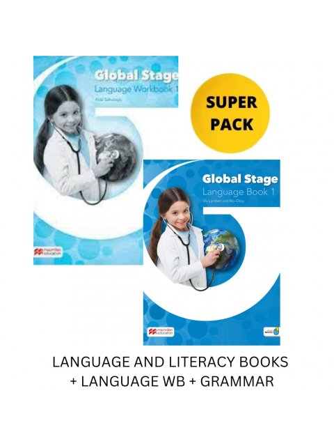 GLOBAL STAGE 1 SUPER PACK (LANGUAGE AND LITERACY BOOKS + LANGUAGE WB + GRAMMAR)