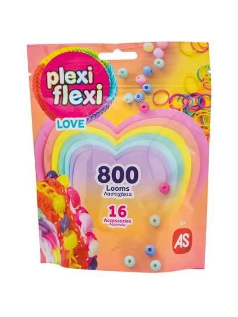 PLEXI FLEXI LOVE ΣΑΚΟΥΛΑΚΙ ΜΕ 800 ΛΑΣΤΙΧΑΚΙΑ & 16 ΑΞΕΣΟΥΑΡ (3 ΣΧΕΔΙΑ - ΤΥΧΑΙΑ ΕΠΙΛΟΓΗ)
