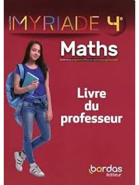 MYRIADE MATHS 2021 LIVRE DU PROFESSEUR 4TH ED
