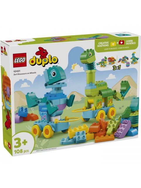 LEGO® DUPLO TOWN: 3IN1 DINOSAURS ON WHEELS