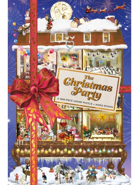 The Christmas Party : A 1000-Piece Jigsaw Puzzle by Maria Rivans