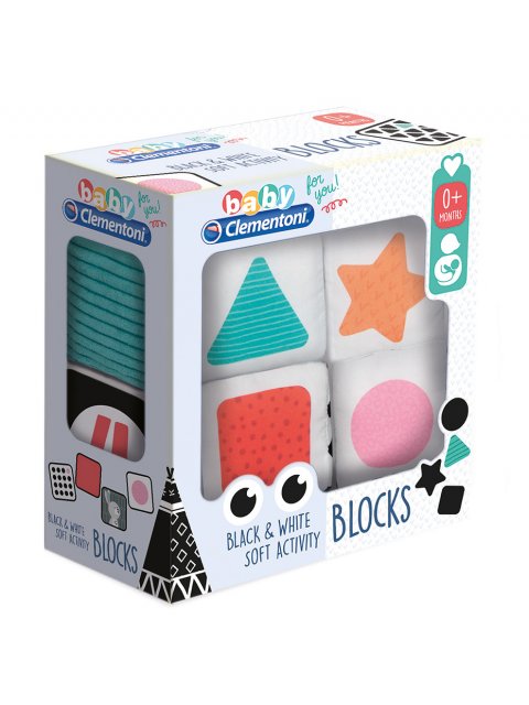 BABY CLEMENTONI: ΒΡΕΦΙΚΟ ΠΑΙΧΝΙΔΙ ΜΑΛΑΚΟΙ ΚΥΒΟΙ ΑΣΠΡΟ-ΜΑΥΡΟ