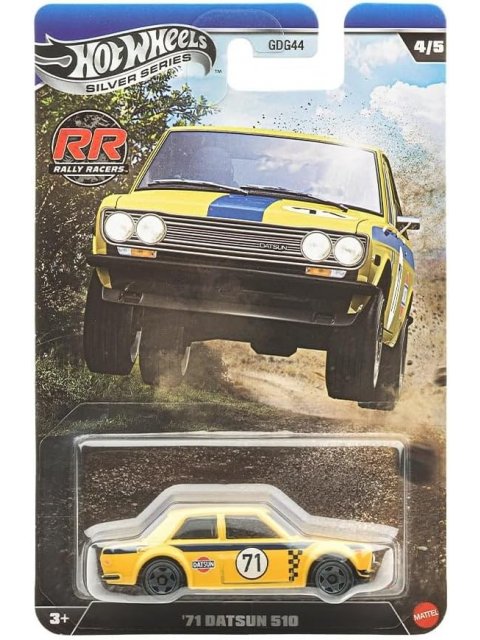 HOT WHEELS SILVER SERIES - RALLY RACERS '71 DATSUN 510 - JKX64