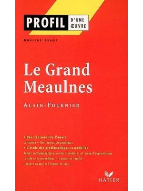 PROFIL D'UNE OEUVRE LE GRAND MEAULNES FOURNIER PB