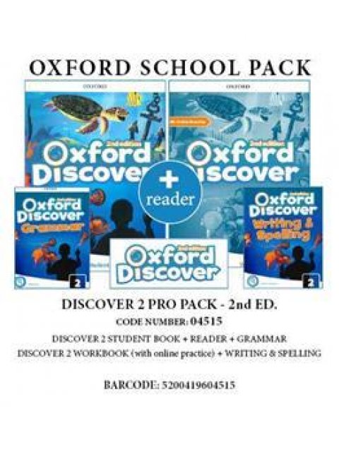 OXFORD DISCOVER 2 2ND PRO PACK (SB+ WB (WITH ONLINE) + GRAMMAR+ WRITING & SPELLING + READER) - 04522