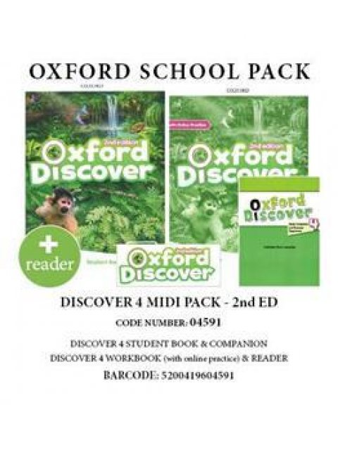 OXFORD DISCOVER 4 PACK MIDI (SB+ WB (WITH ONLINE)+ COMPANION+ READER) - 04591 2ND ED