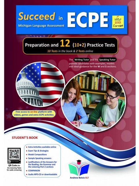 SUCCEED IN MICHIGAN ECPE 12 PRACTICE TESTS 2021 FORMAT SB