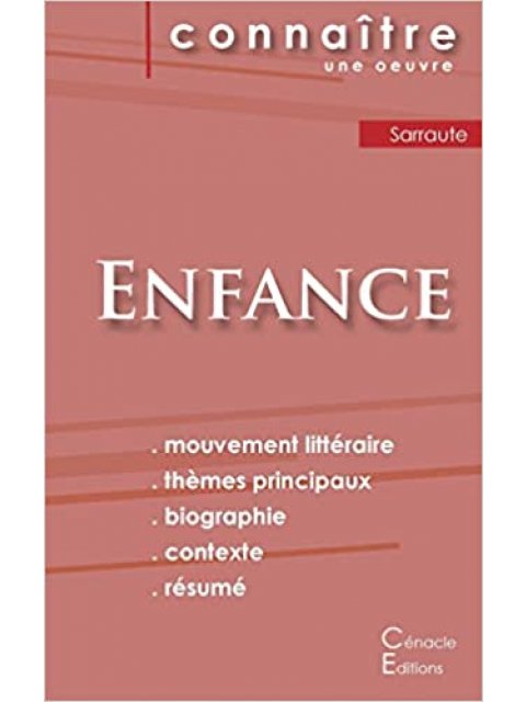 ENFANCE DE NATHALIE SARRAUTE (FICHE DE LECTURE)  POCHE