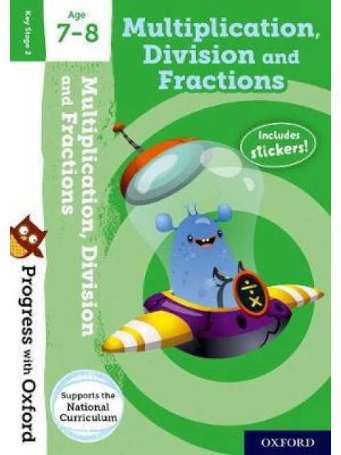 MULTIPLICATION&DIVISION AGE 7-8 BOOK/STICKERS/WEBSITE LINK